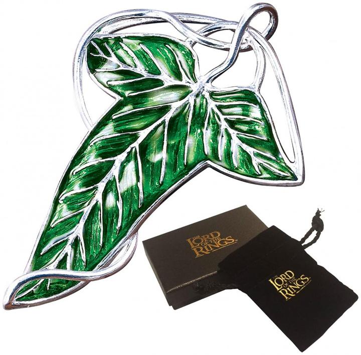 Actual product image Noble Collection Lord of the Rings Brooch Elvish Leaf Brooch (silver plated)