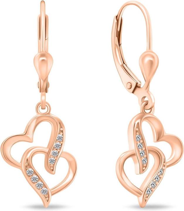 Immagine prodotto Brilio Argento - Orecchini romantici in bronzo Cuori EA467R