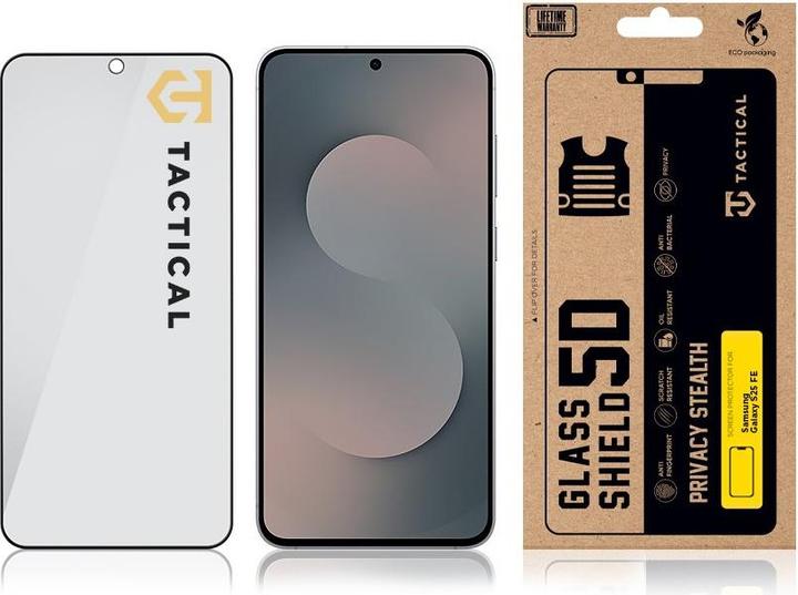 Produktbild Tactical Glass Shield Privacy Stealth 5D for Samsung Galaxy S25 FE Black (Samsung Galaxy S25 FE)