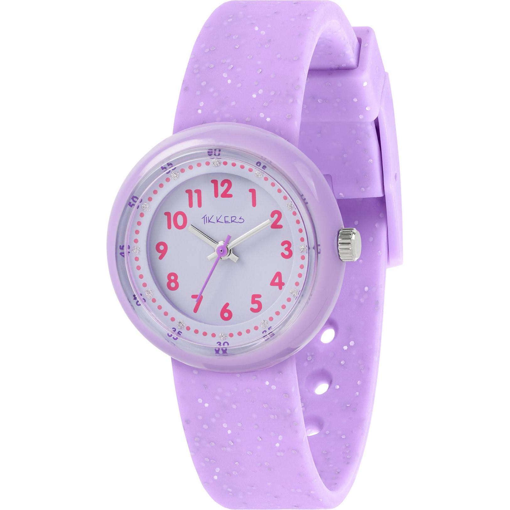 Tikkers, Armbanduhr, Time Teacher 30mm, Violett, (Analoguhr, 30 mm)