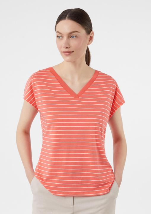 Immagine prodotto Comma T-Shirt Gestreiftes Viskose-T-Shirt mit V-Ausschnitt (48)