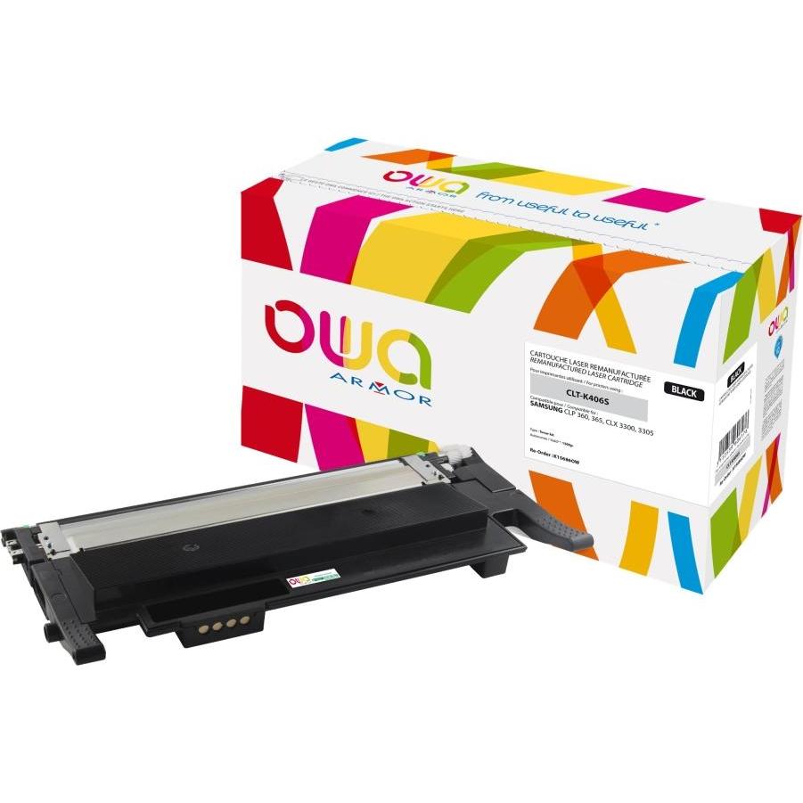 Armor OWA, Toner, OWA Toner kompatibel zu SAMSUNG CLT-K406S/ELS (1500 S.) schwarz (B)