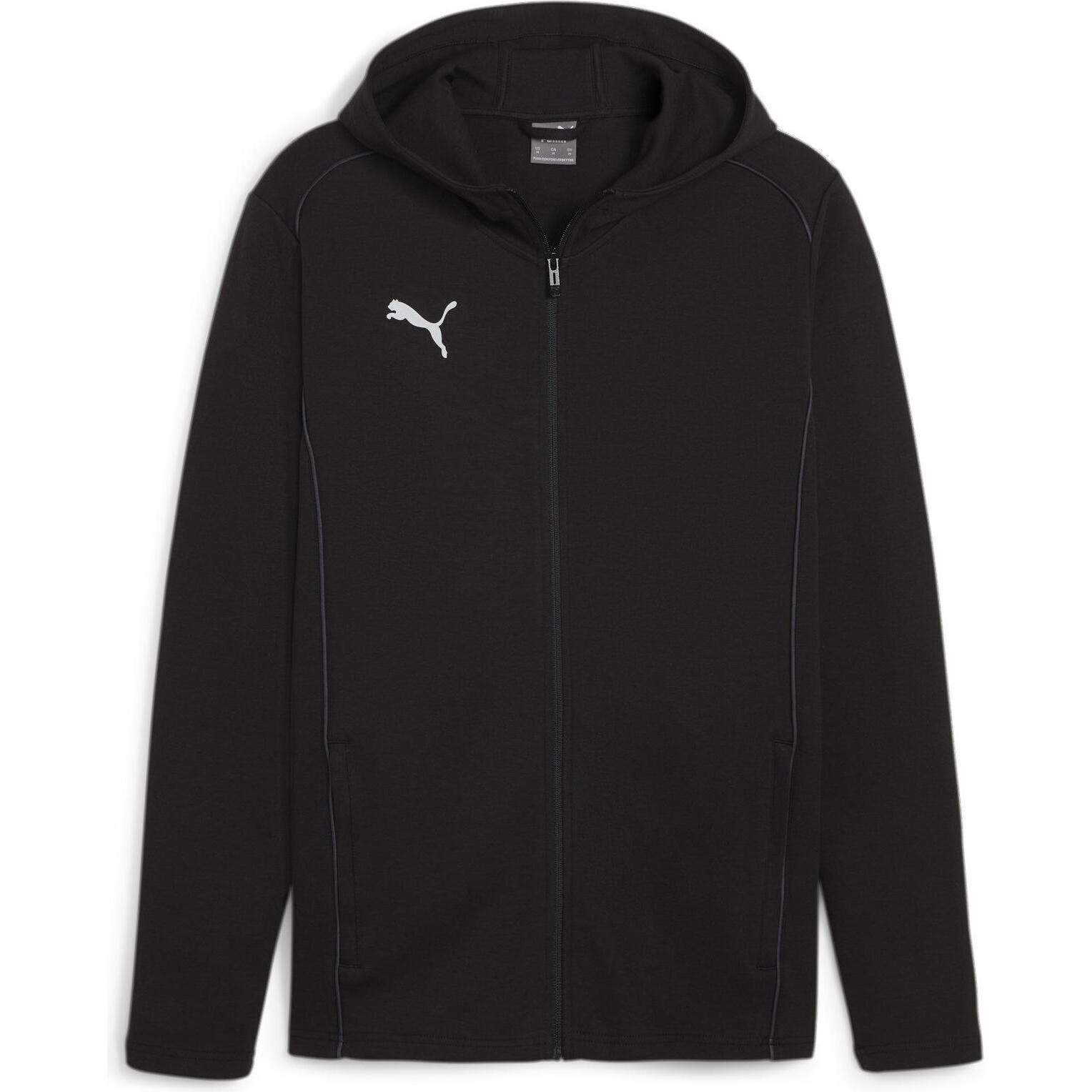 Puma, Herren, Laufjacke, teamFINAL Casuals Hooded Jkt (3XL), Schwarz, 3XL