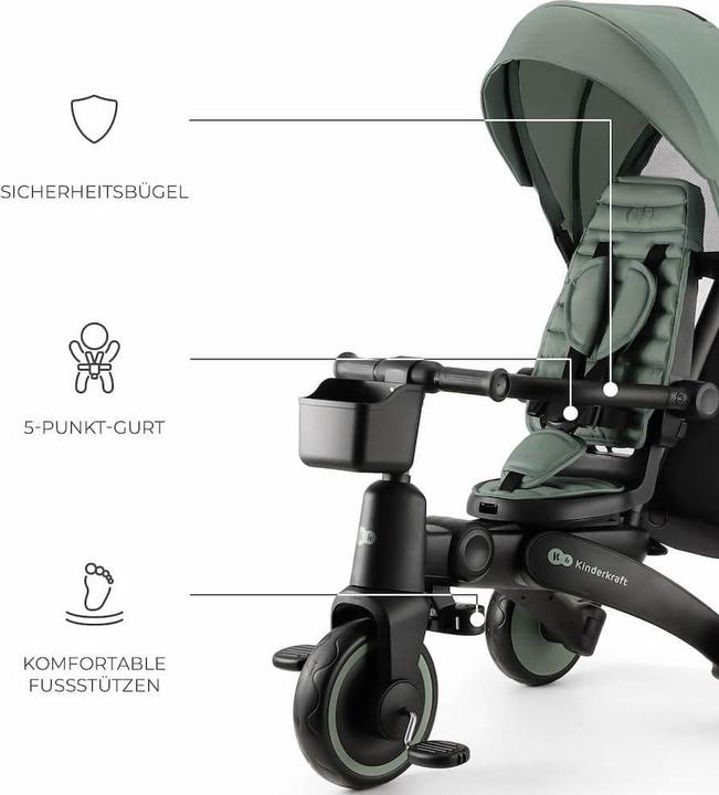 Actual product image KinderKraft Tricycle JAZZ 2 GREEN