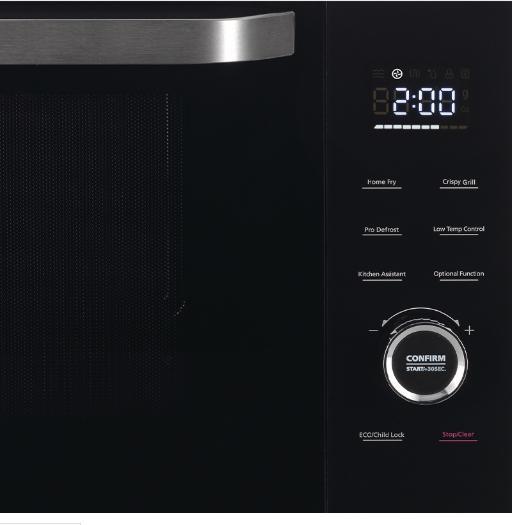 Image du produit Hisense H30MOBS10HC Four à micro-ondes Surface plane Combi-micro-ondes 30 L 1000 W Noir (30 l)