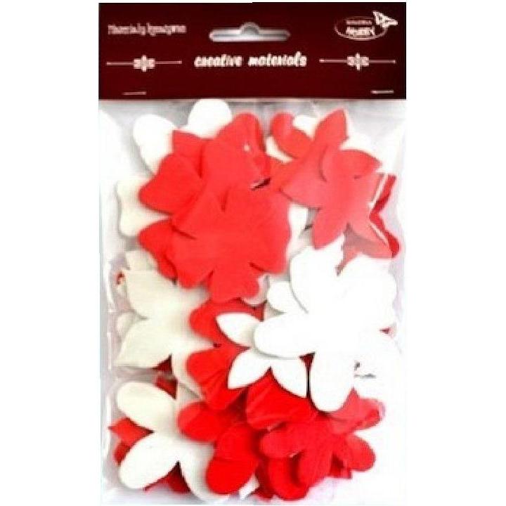 Galeria Hobby Rote und weisse Blumen 60 Stk