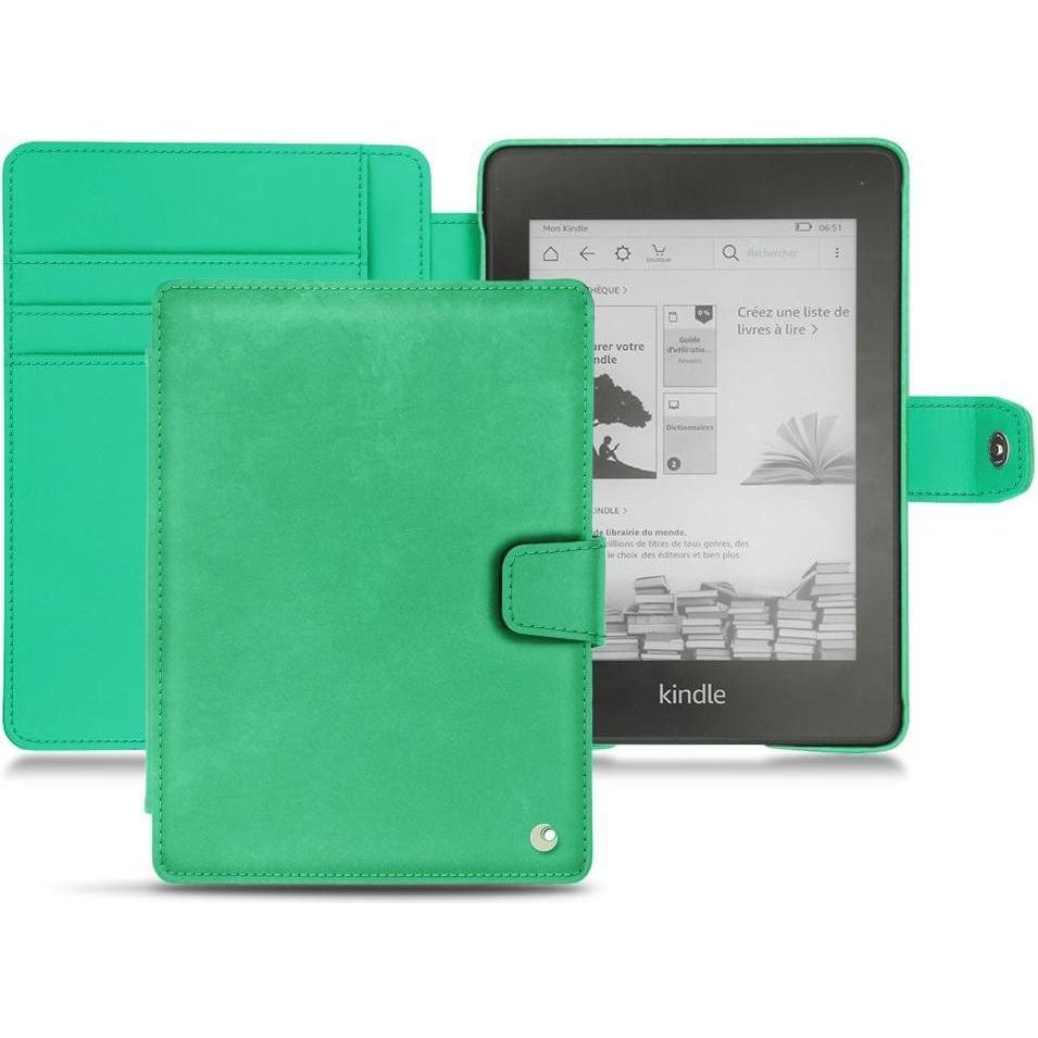 Noreve Lederschutzhülle Wallet (Kindle Paperwhite 2018), eReader Zubehör, Grün