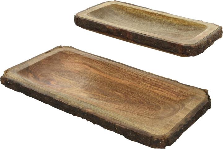 Decoris Dekoteller Mangoholz 16 & 21 cm Set2