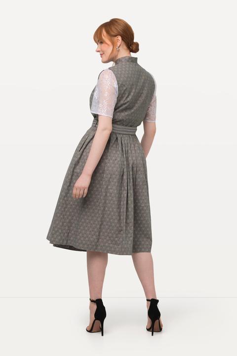 Produktbild Ulla Popken Dirndl, Biesen, Schmuckknöpfe, Stehkragen, ärmellos (44)