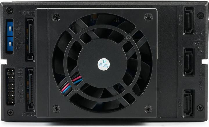 Actual product image Fantec BP-T2131 Internal RAID enclosure with fan status indicator, hot-swappable removable frame, overheat