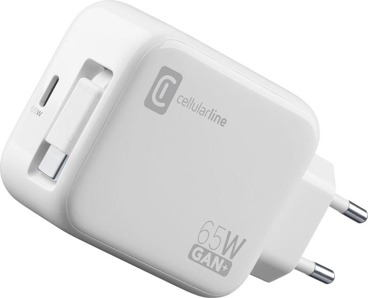 Actual product image Cellularline Retractable Power 65W (65 W, 2 ports)