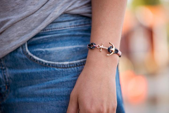 Produktbild Tom Hope Rose Gold Armband - TM0142 (18 cm, Gold, Kunststoff, Silber)
