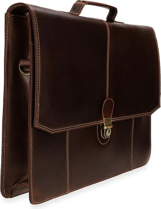 Actual product image Buckle & Seam Sierra briefcase brown/blue (16")