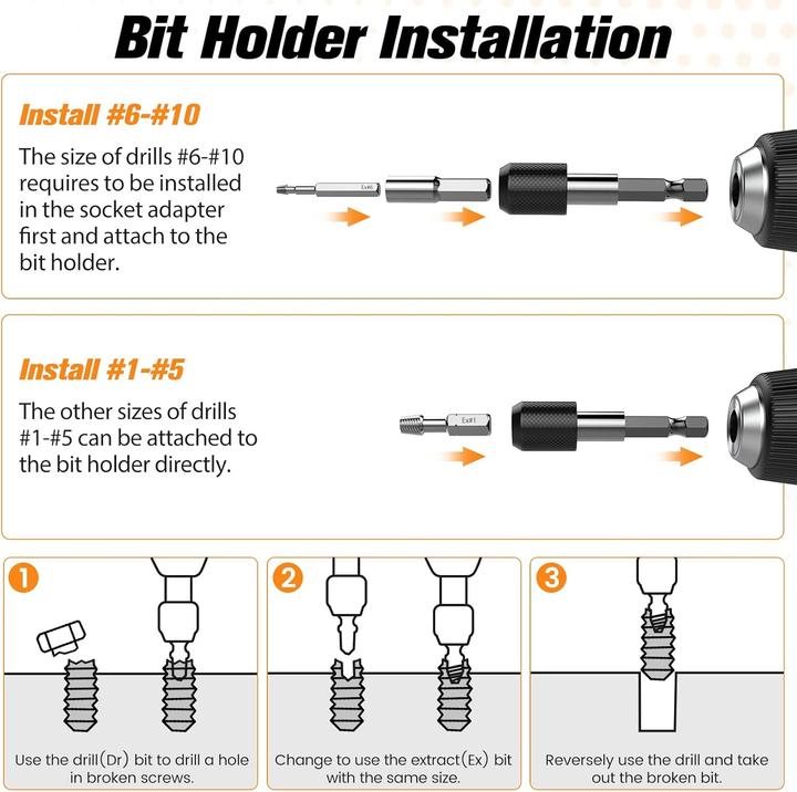 Actual product image Nuovoware 33-piece screw extractor set-