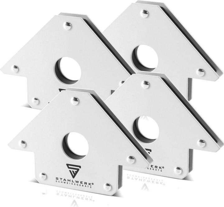 Produktbild Stahlwerk 4 x Magnet-Schweisswinkel 45° x 90° x 135°, 22,6 kg / 50 lbs 4er Set
