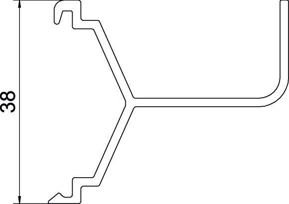 Actual product image OBO Bettermann Partition wall SIGNA BASE 9010, PVC, 6133610 (200 cm)