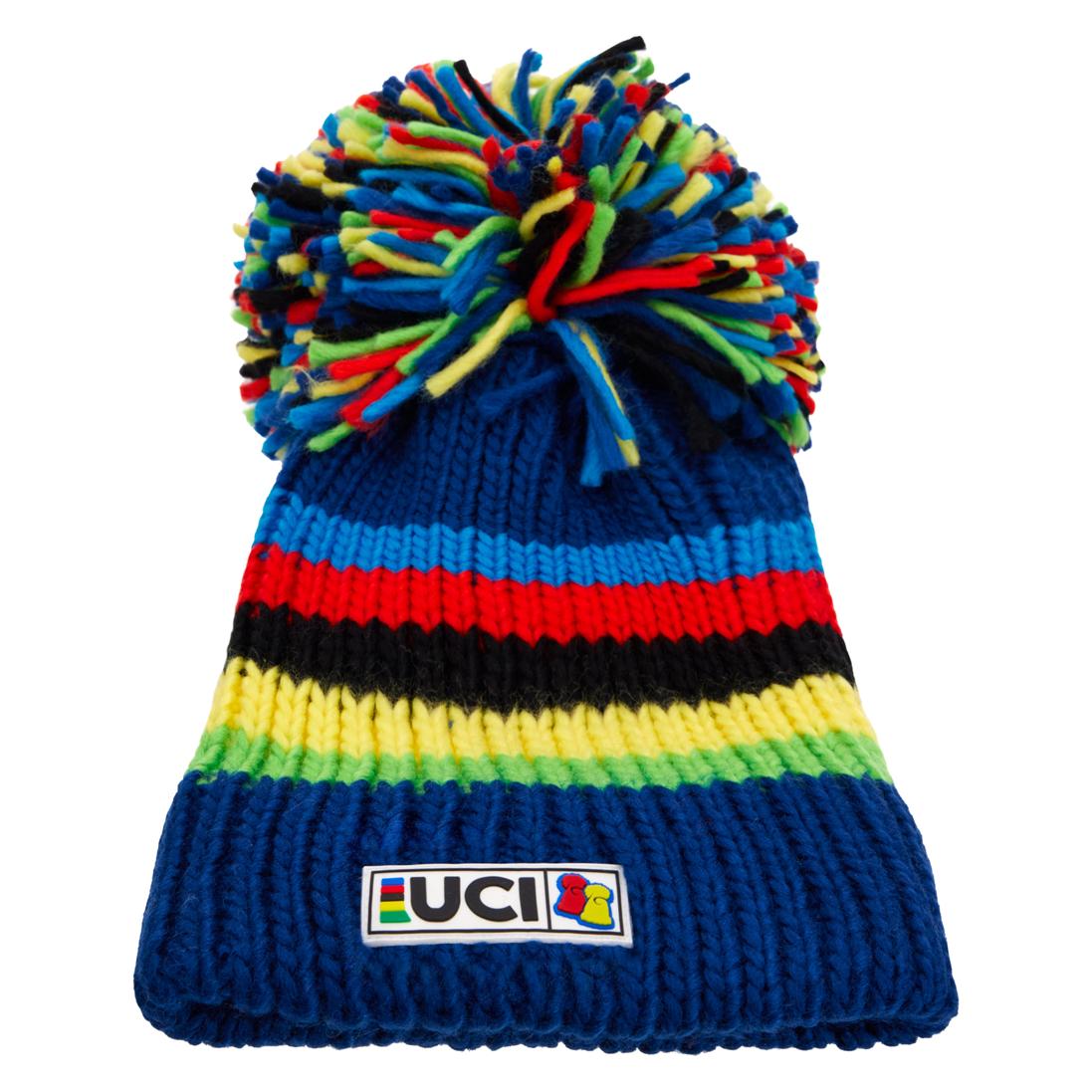 Santini, Unisex, Mütze, Big Bubble Hat Uci Rainbow World Champion, Blau