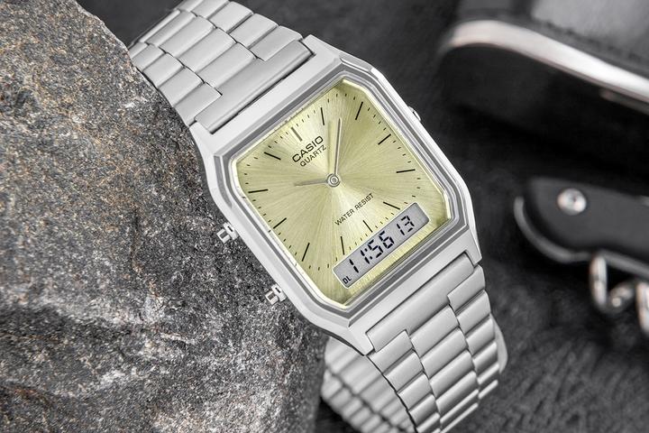 Produktbild Casio Damenuhr AQ-230A-9AMQYDF + BOX (Digitaluhr, Analoguhr, 28 mm)