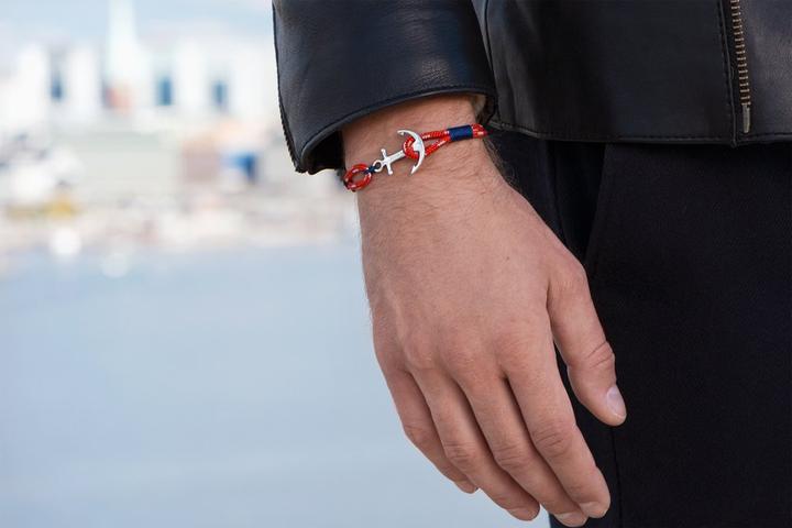 Immagine prodotto Tom Hope Bracciale blu artico (18 cm, Argento, Materiale sintetico)