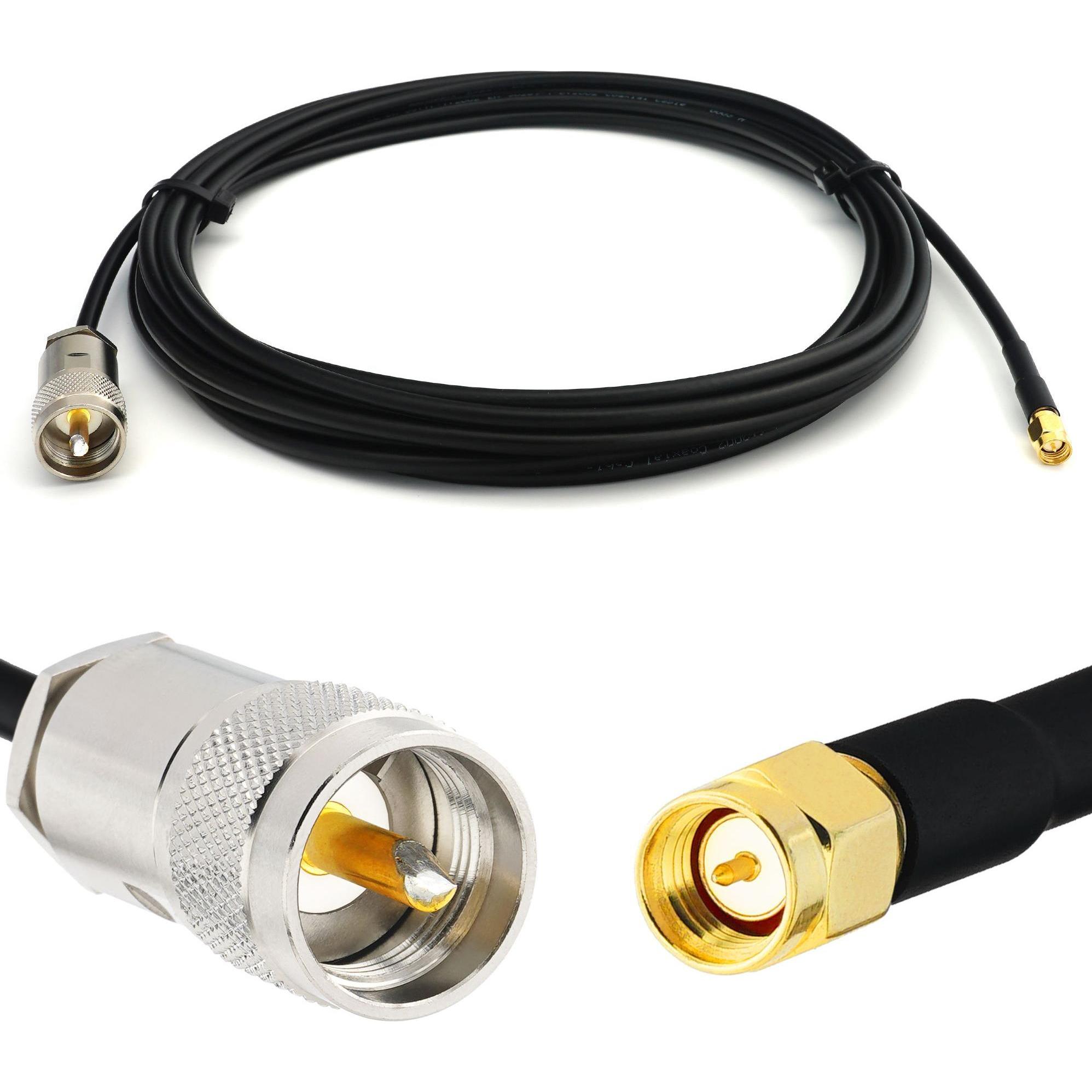Rangeful SMA Male to PL259 15m UHF RG58/U Coaxial Cable RG58-SM-PL-15, Cavo antenna