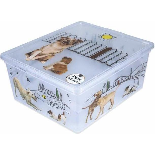 KIS, Box portaoggetti, SCATOLA PORTAOGGETTI 40X34X17CM 18L ANIMALI (40 x 34 x 17 cm, 18 l)