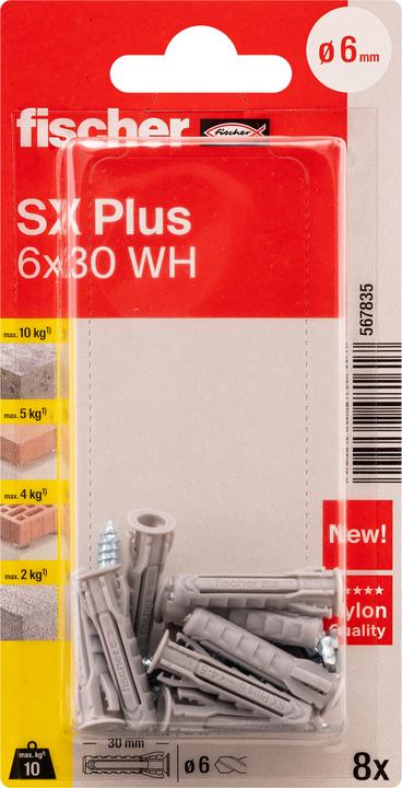 Produktbild Fischer Dübel SX Plus 6x30 WH K (8) (8 Stk.)