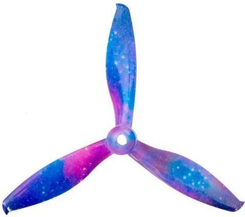 Dronefactory Gemfan 5043 WinDancer Durable Triblade Propeller Galaxy Blue (Propeller protection)