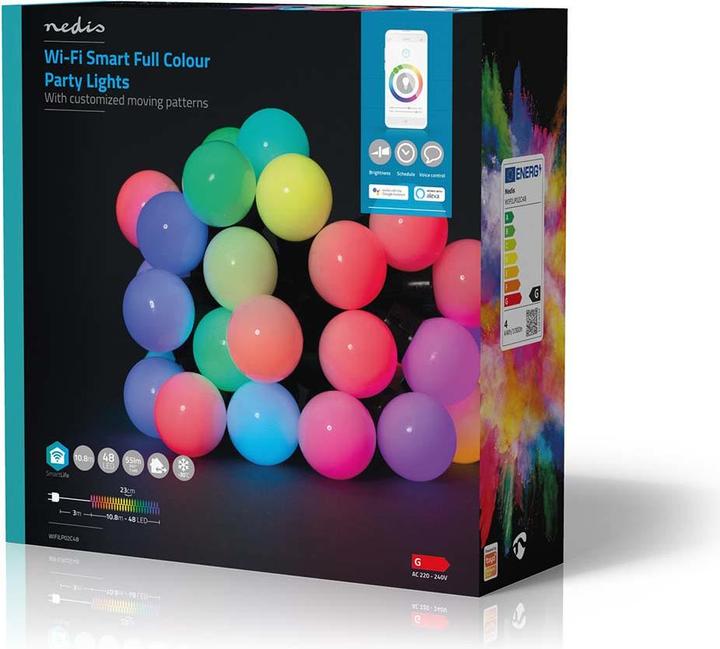 Actual product image Nedis SmartLife Decorative LED | Wi-Fi | RGB | 48 LED's | 10.80m | Android™ / IOS (10.80 m)