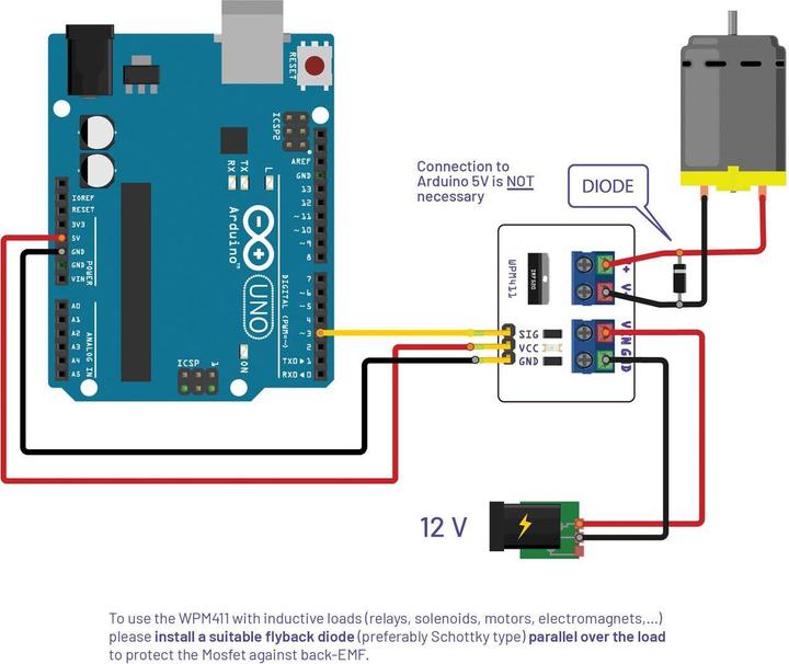 Actual product image Whadda Module MOS control compatible with Arduino