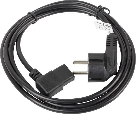 Actual product image Lanberg CA-C13C-12CC-0018-BK Power cable black 2 m C13 coupler CEE7/7 (2 m)