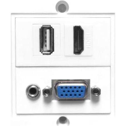 Thumbnail - Vivolink, Steckdose, Wall Box HDMi + USB + VGA