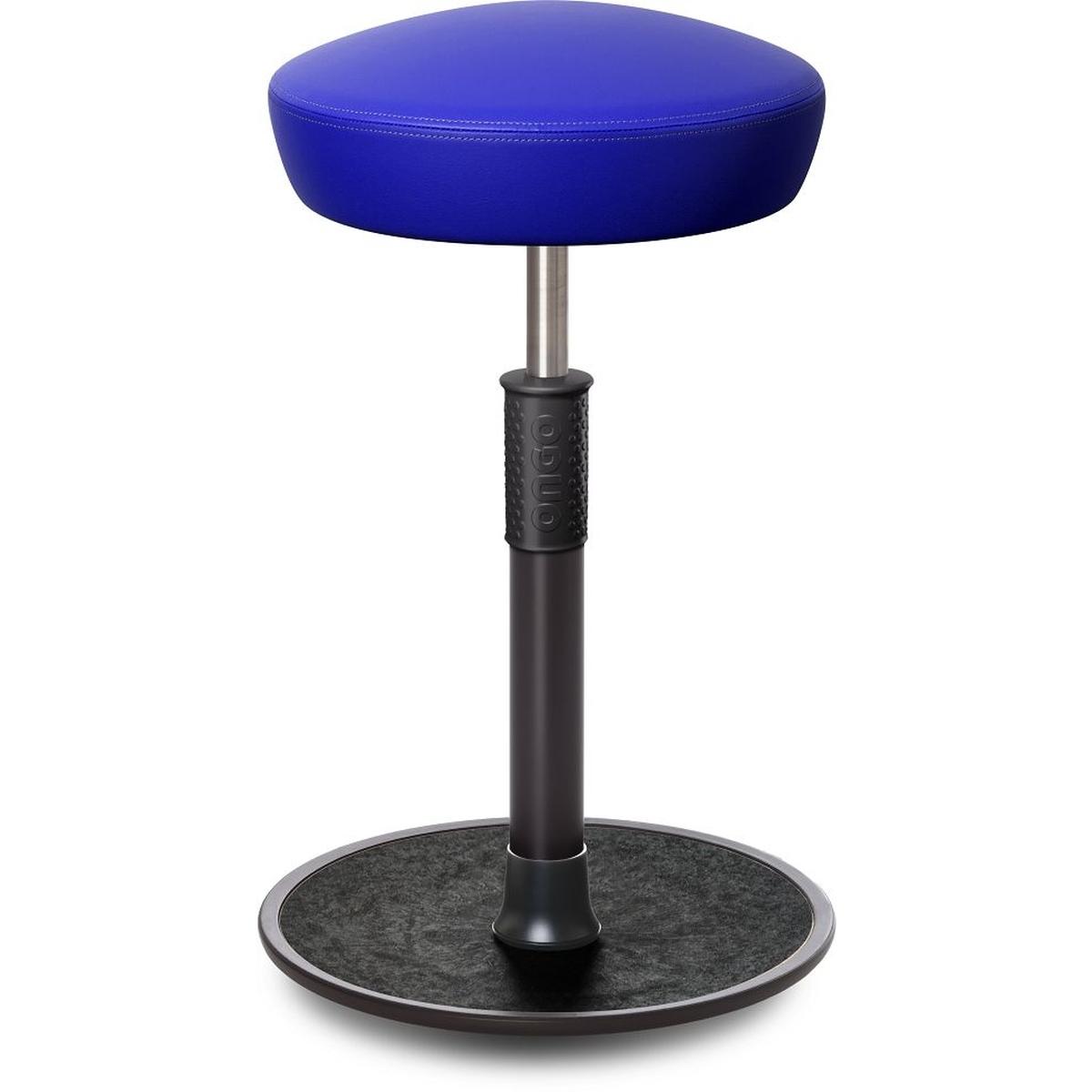 Ongo, Bürostuhl, Sitz- Stehhocker Free Tall Hutsitz skai Kunstleder Blau schwarz /schwarz