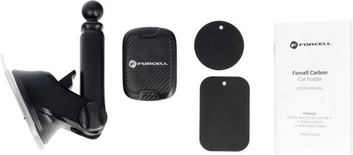 Forcell CARBON H-CT327 magnetic car holder for windscreen
