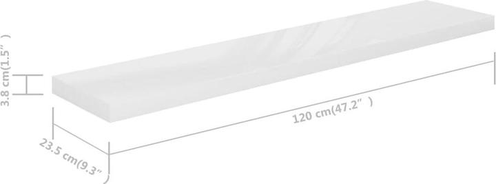 Actual product image vidaXL Wandregal (23.50 x 120 x 3.80 cm)