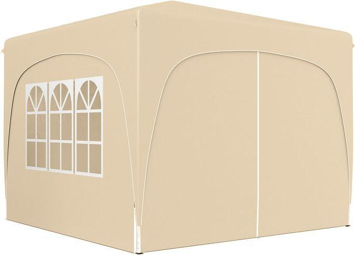 Actual product image Swisshandel24 Faltpavillon 3x3m, wasserabweisend, 4 Seitenteile, Sand (300 cm, 300 cm)