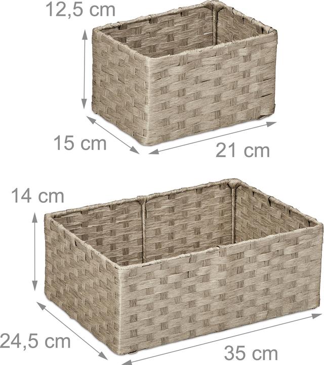 Produktbild Relaxdays 3tlg. Aufbewahrungskorb Set (35 cm, 3x)