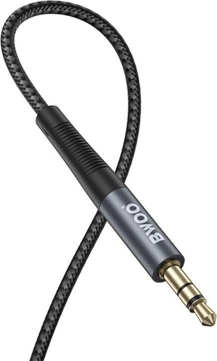 Actual product image Bwoo Nylon braided+Aluminum-alloy shell aux cable BO-AUX064 3.5mm to 3.5mm (AUX cable)