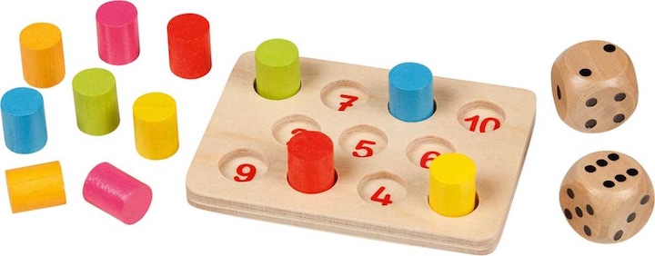 Actual product image Goki Mini dice game Shut the box (German)