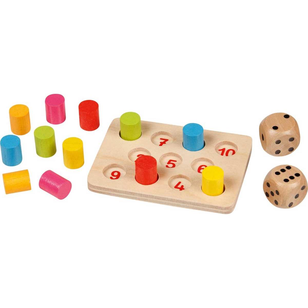 Thumbnail - Goki Mini Wrfelspiel Shut the box (Deutsch, Englisch, Französisch, Italienisch)