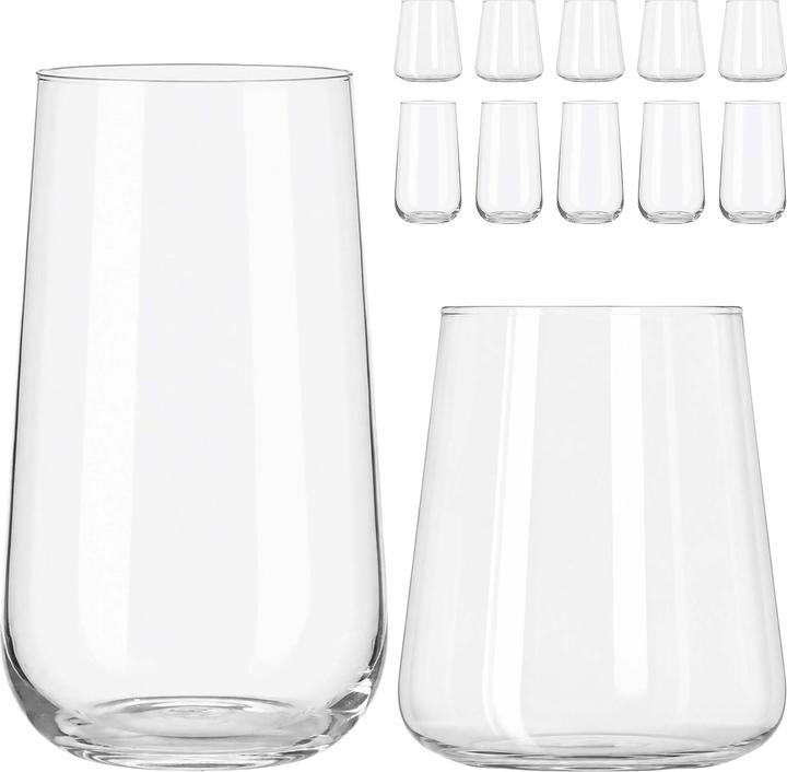 Produktbild Relaxdays 12-tlg. Trinkgläser-Set (12x)