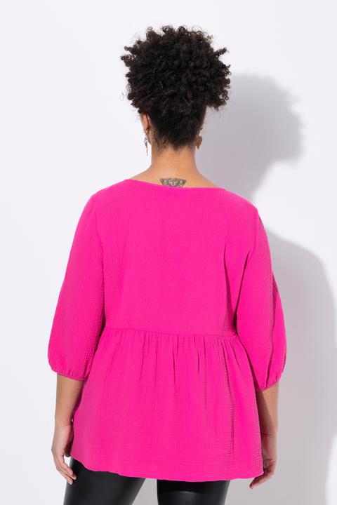 Produktbild Miamoda Bluse, A-Linie, Musselin, Bindebänder, Kräuselnaht (52)