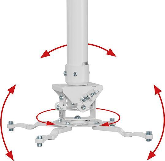 Immagine prodotto Btech B-TECH SYSTEM 2 - Projector Ceiling Mount with Micro-adjustment - 3m Ø50mm Pole BT899-FD300/BC (Soffitto)
