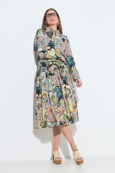 Actual product image Ulla Popken Groovy Patchwork Print Skirt (52)