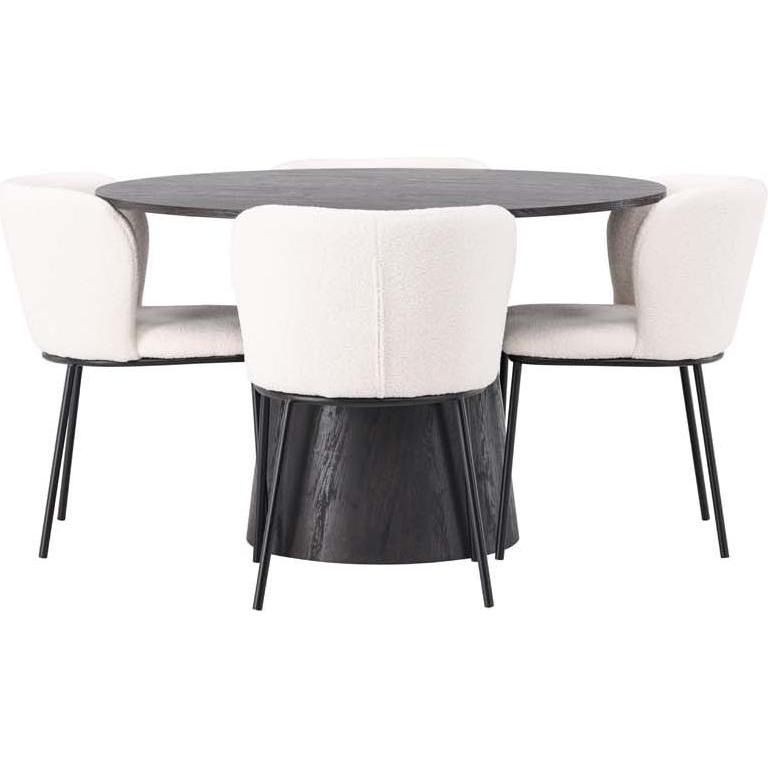 Ebuy24, Esstisch, Essgruppe Lanzo 3 (5-teilig) (120 x 75 x 120 cm)