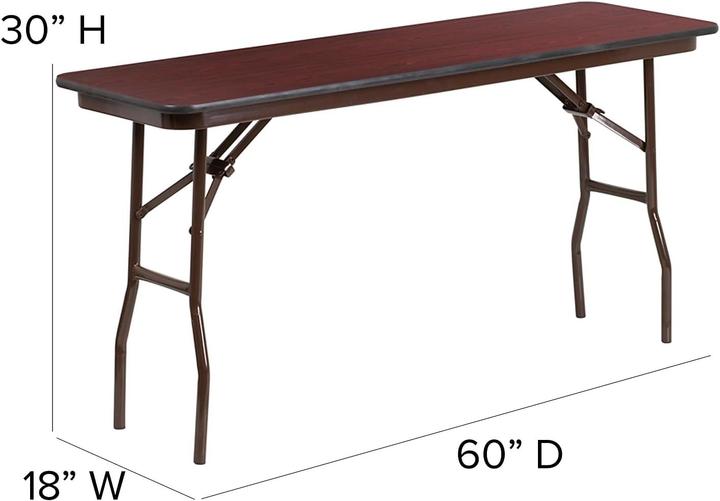 Produktbild Flash Furniture Tavolo da Formazione Pieghevole in Laminato Melaminico Mogano