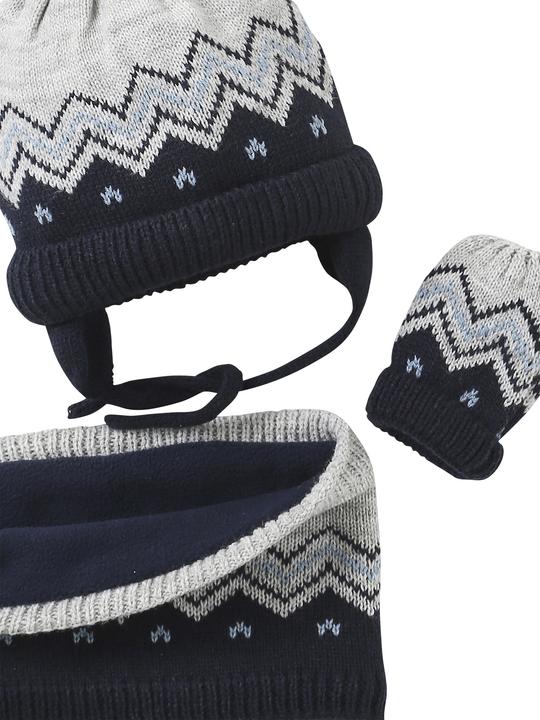 Actual product image Vertbaudet Baby Set: Jacquard-Strickmütze, Snood & Fäustlinge (98, 86)