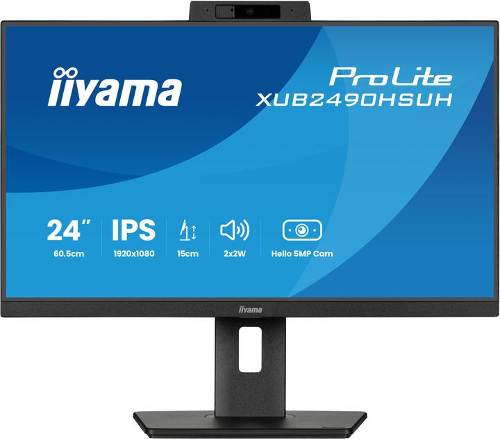 Image du produit iiyama 60.5cm (23,8") XUB2490HSUH-B2 16:9 HDMI+DP WebCam (1920 x 1080 pixels, 23.80")