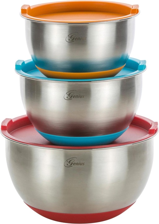 Image du produit Genius Ensemble de bols en acier inoxydable (22 cm, 3 l, 3 x)