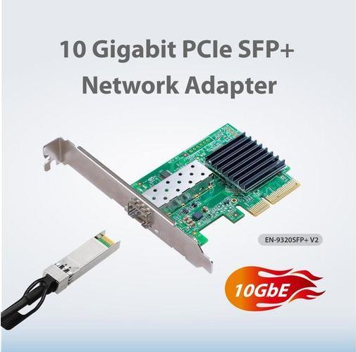 Actual product image edimax 10GbE Gigabit Ethernet SFP+ PCI Express Server Adapter (PCI Express 3.0 x4)