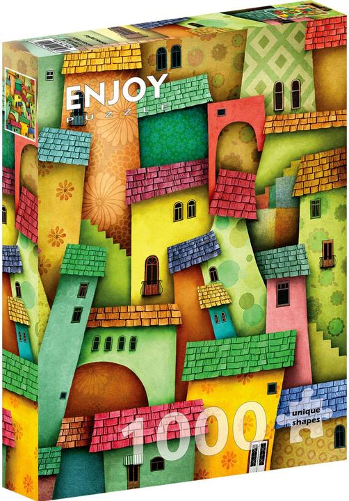 Enjoy Puzzle ENJOY-1629 - Fröhliche Häuser, Puzzle, 1000 Teile (1000 Teile)